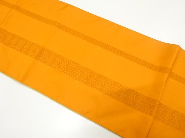 JAPANESE KIMONO / STRIPED / TORTOISESHELL PATTERN WOVEN-IN FUKURO OBI